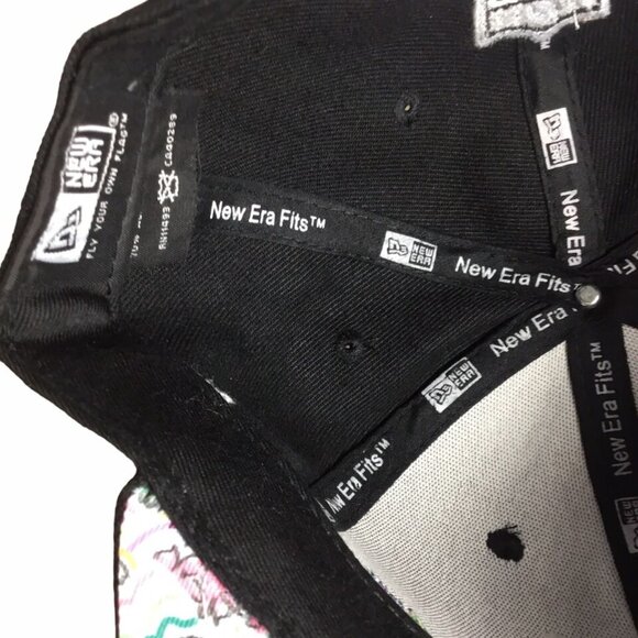 NFL Las Vegas Raiders New Era Fifty Black Floral Bee Embroidered NEW main image 5